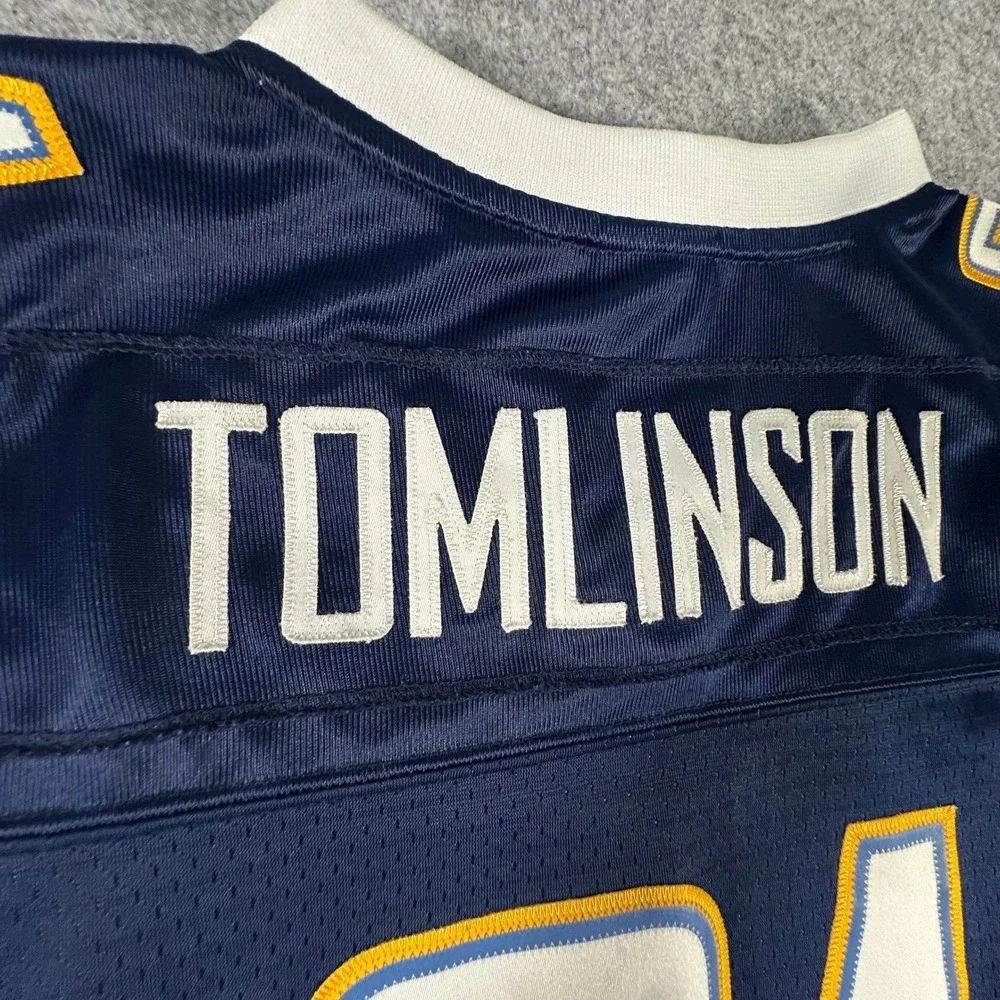 Reebok NFL Chargers Jersey Youth Large Navy LaDainian Tomlinson 21 Stitched